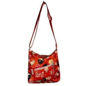 Valentine Hara Juku Lovers Red Cupid Print Crossbody Bag